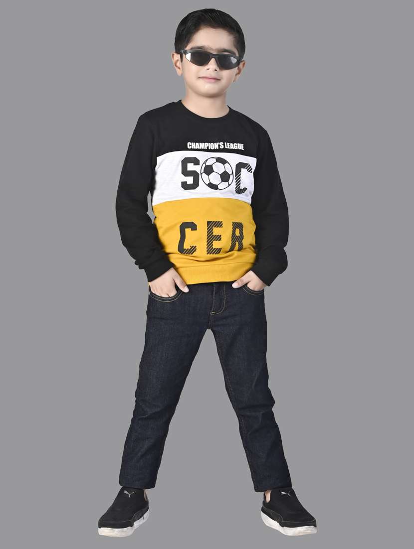 boys color block sweatshirt