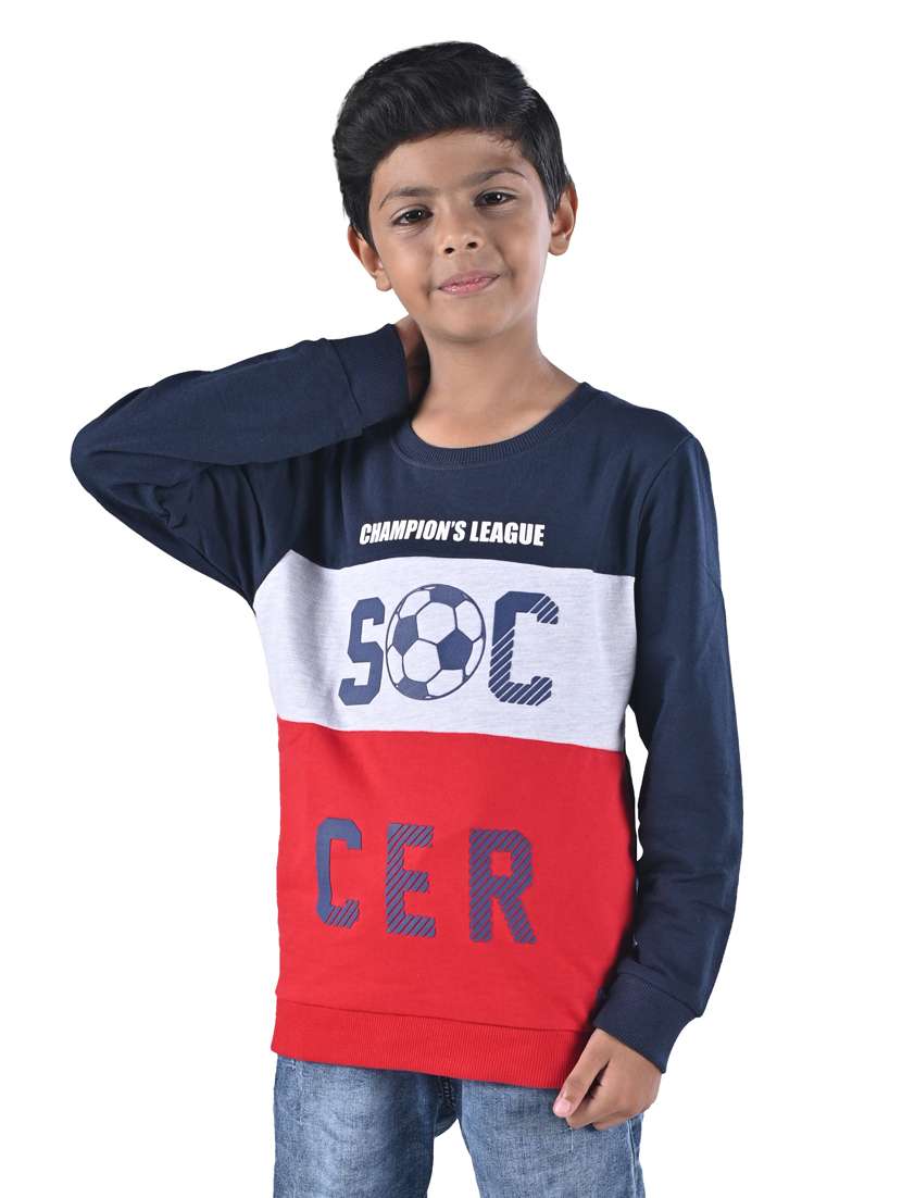 boys color block sweatshirt