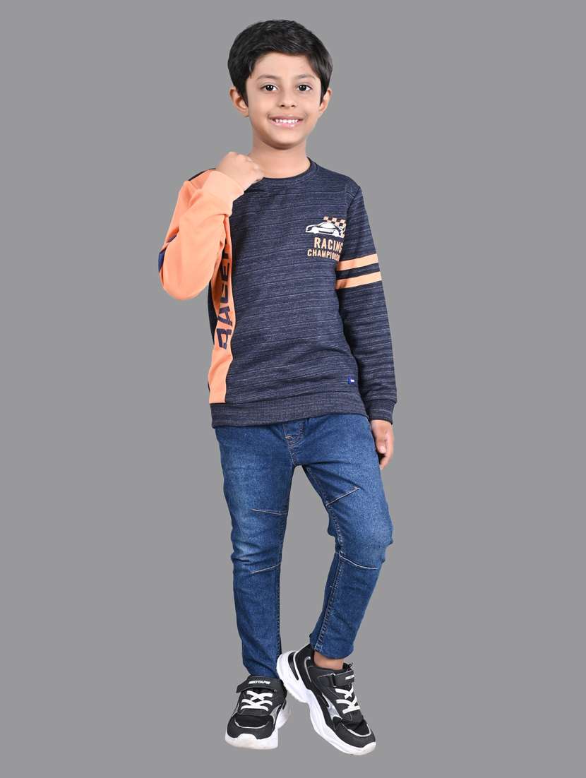 boys color block sweatshirt