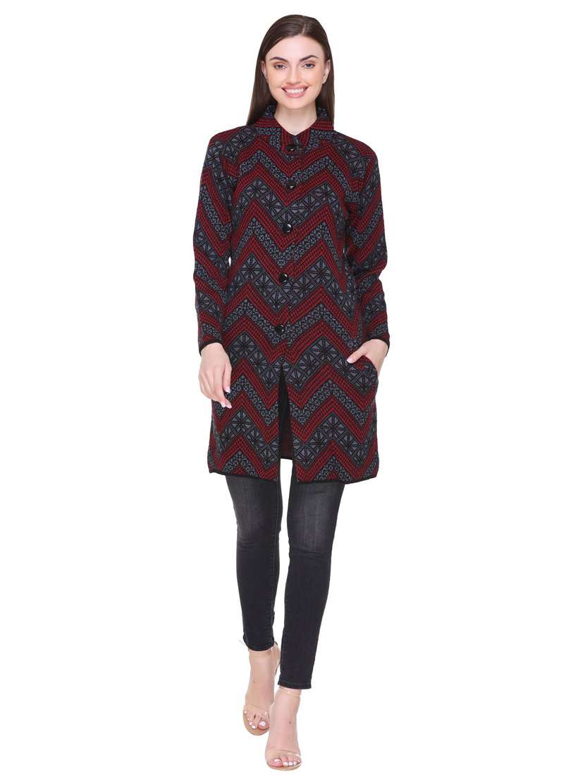 women black full sleeves coatigan - 18885896 -  Standard Image - 3