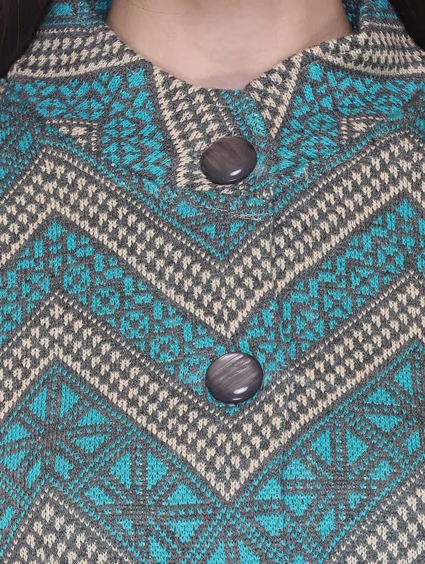 women blue full sleeves coatigan - 18885897 - Standard Image - 3