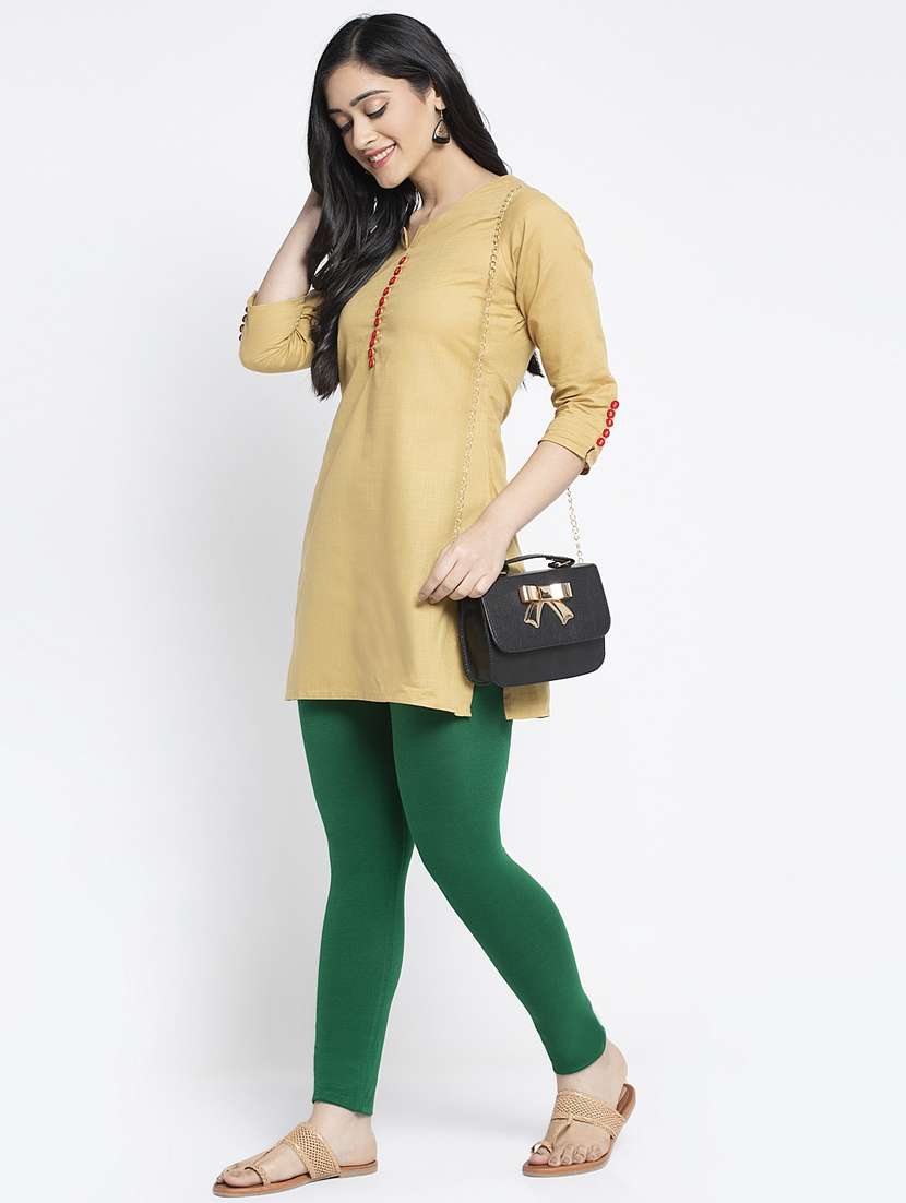 mid rise solid legging - 18885954 - Standard Image - 3