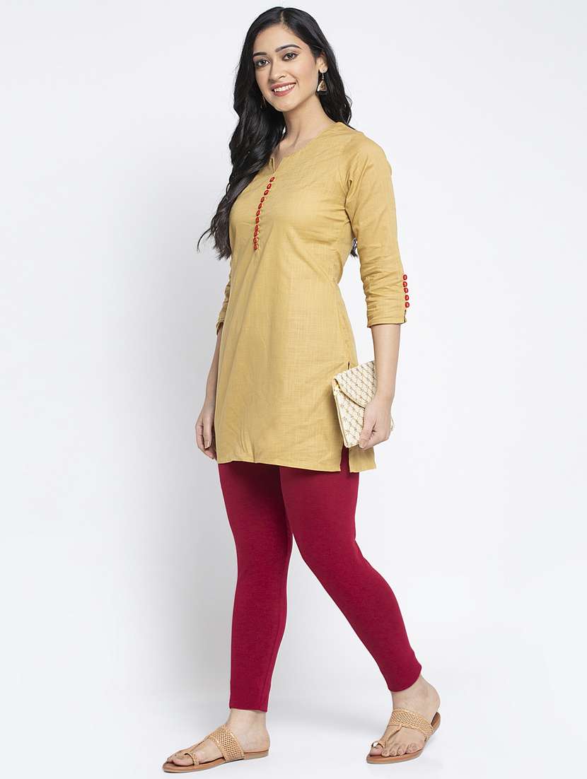 mid rise solid legging - 18885956 - Standard Image - 3