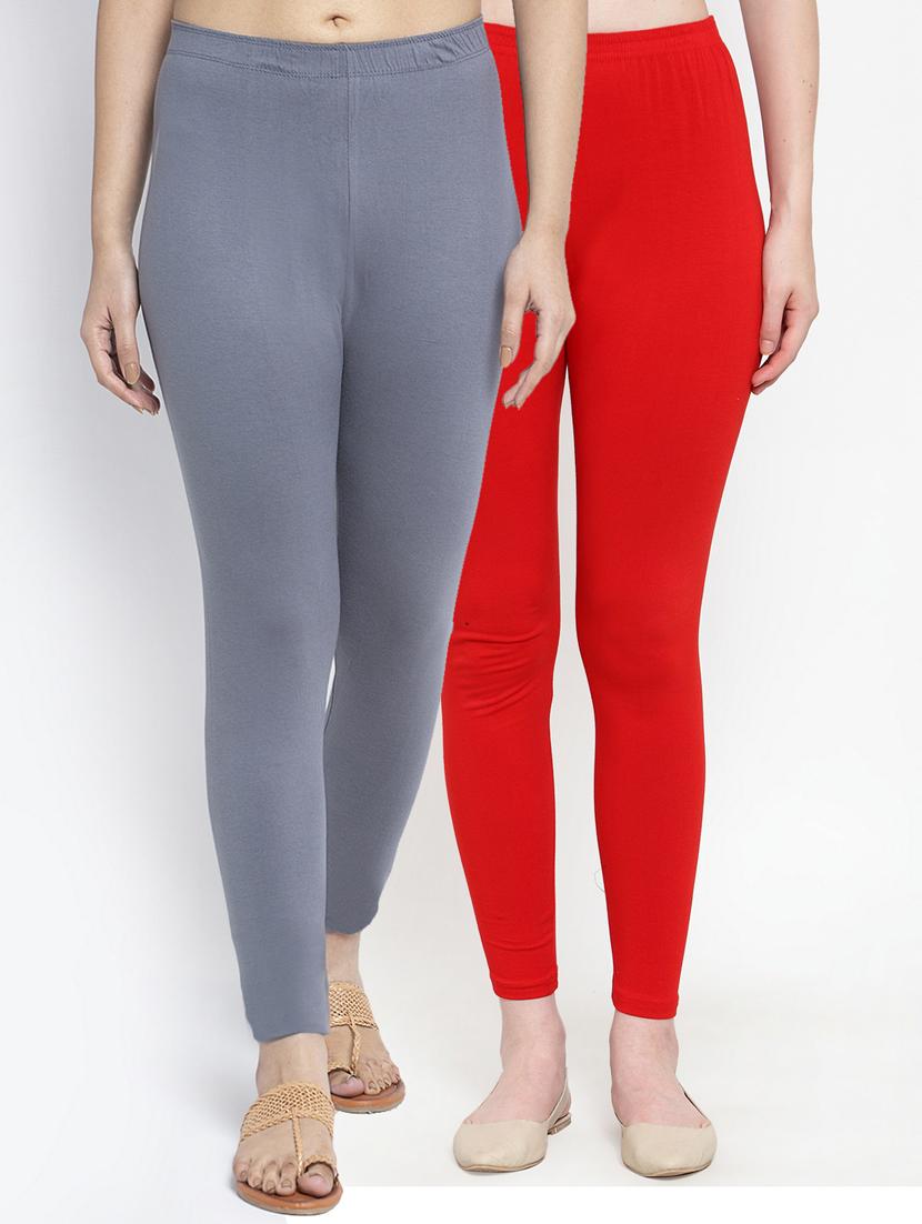 pack of 2 mid rise solid legging - 18886021 - Zoom Image - 0