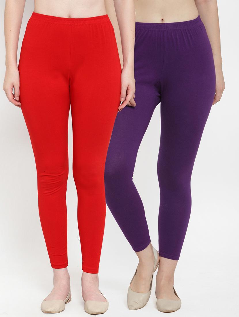 pack of 2 mid rise solid leggings - 18886032 - Zoom Image - 0