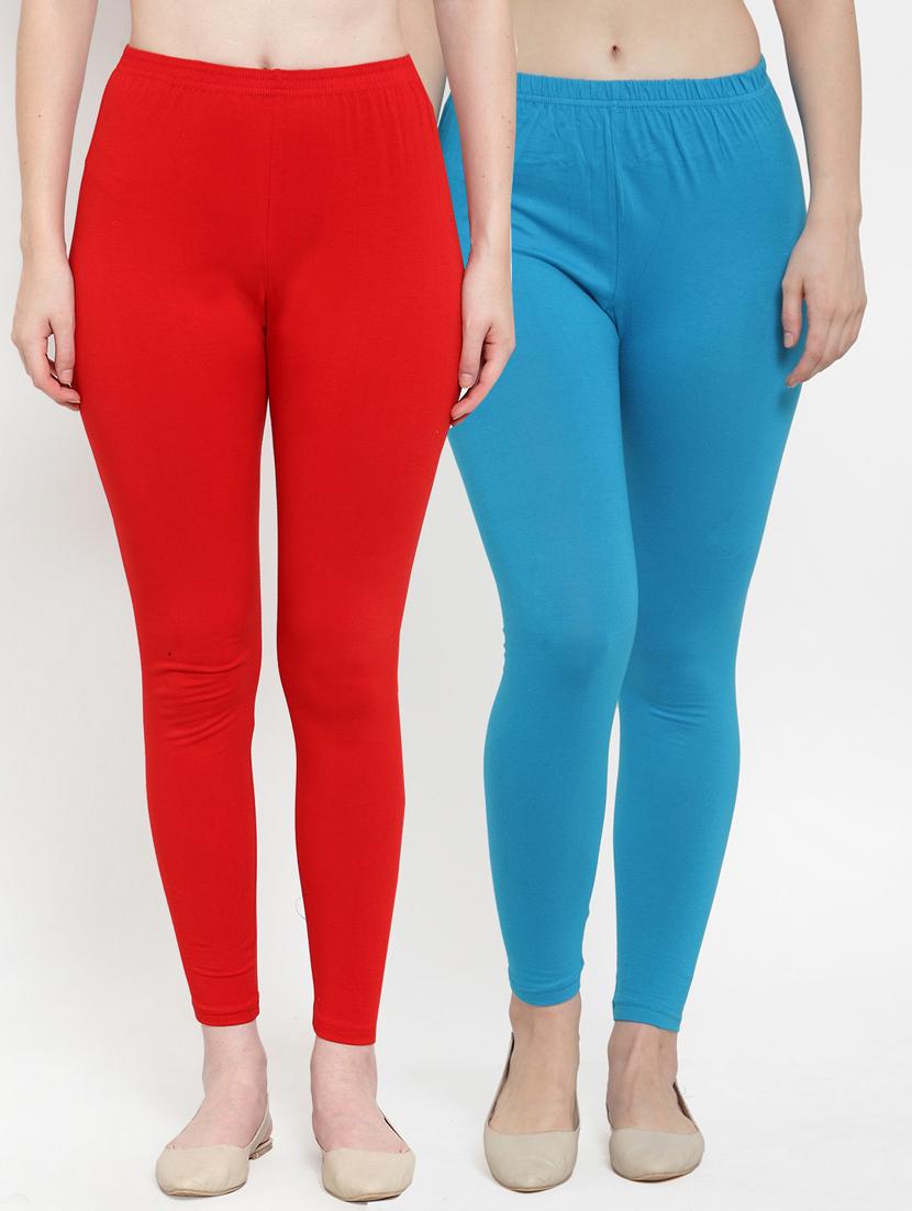 pack of 2 mid rise solid leggings  - 18886035 -  Zoom Image - 0