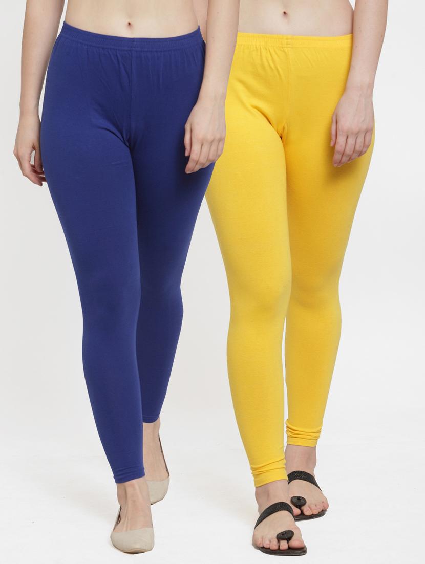 pack of 2 mid rise solid leggings  - 18886068 -  Zoom Image - 0