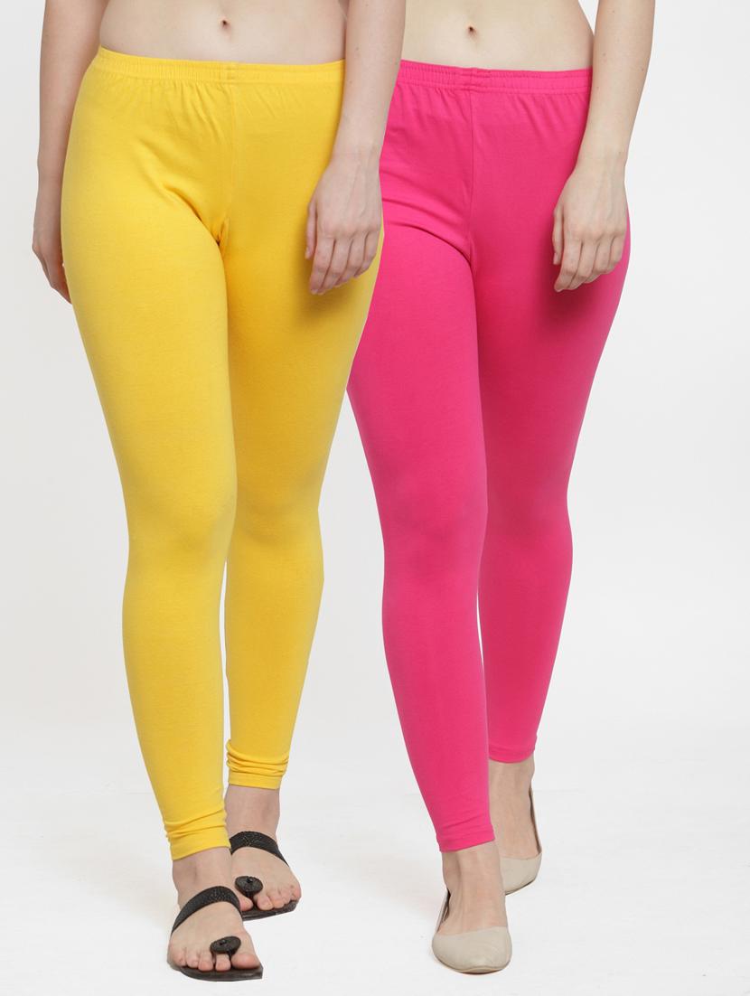 pack of 2 mid rise solid leggings - 18886090 - Zoom Image - 0
