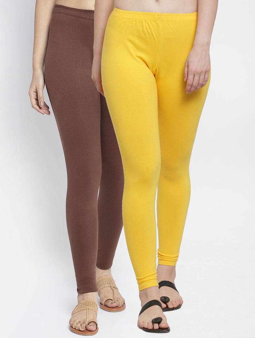 pack of 2 mid rise solid leggings - 18886100 - Zoom Image - 0