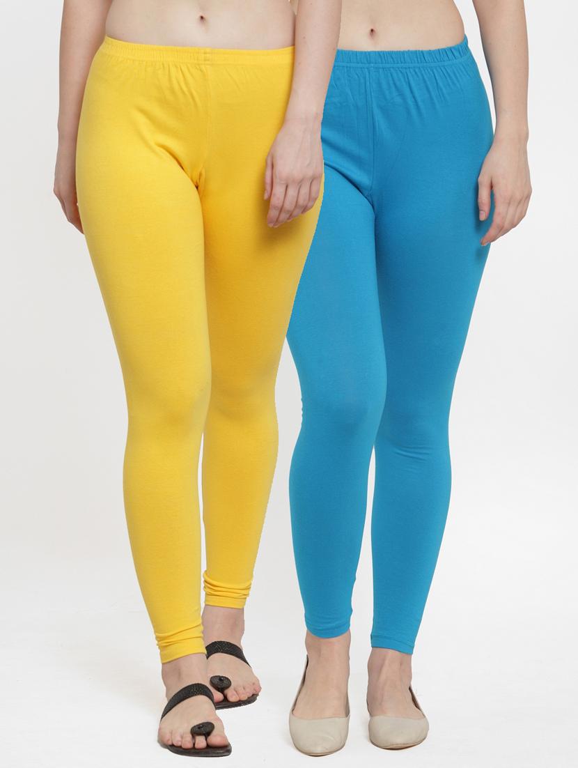 pack of 2 mid rise solid leggings  - 18886101 -  Zoom Image - 0