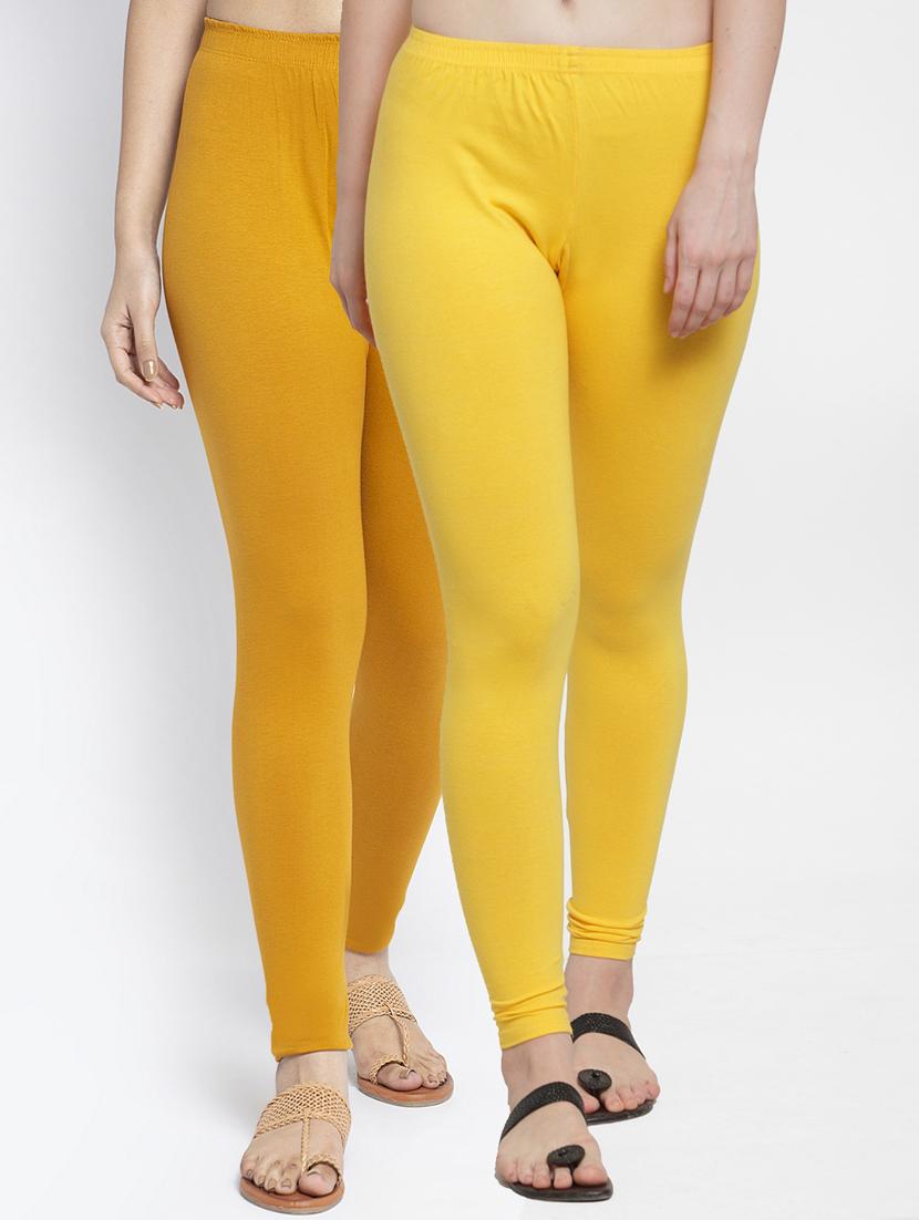 pack of 2 mid rise solid leggings  - 18886103 -  Zoom Image - 0
