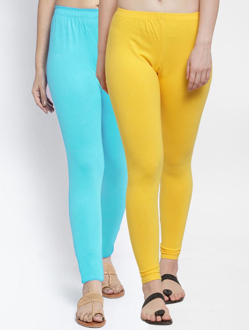 pack of 2 mid rise solid leggings - 18886110 - Zoom Image - 0