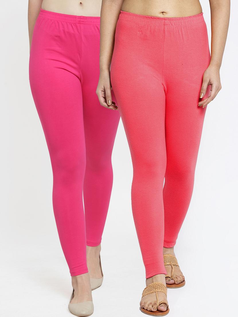 pack of 2 mid rise solid leggings - 18886121 - Zoom Image - 0
