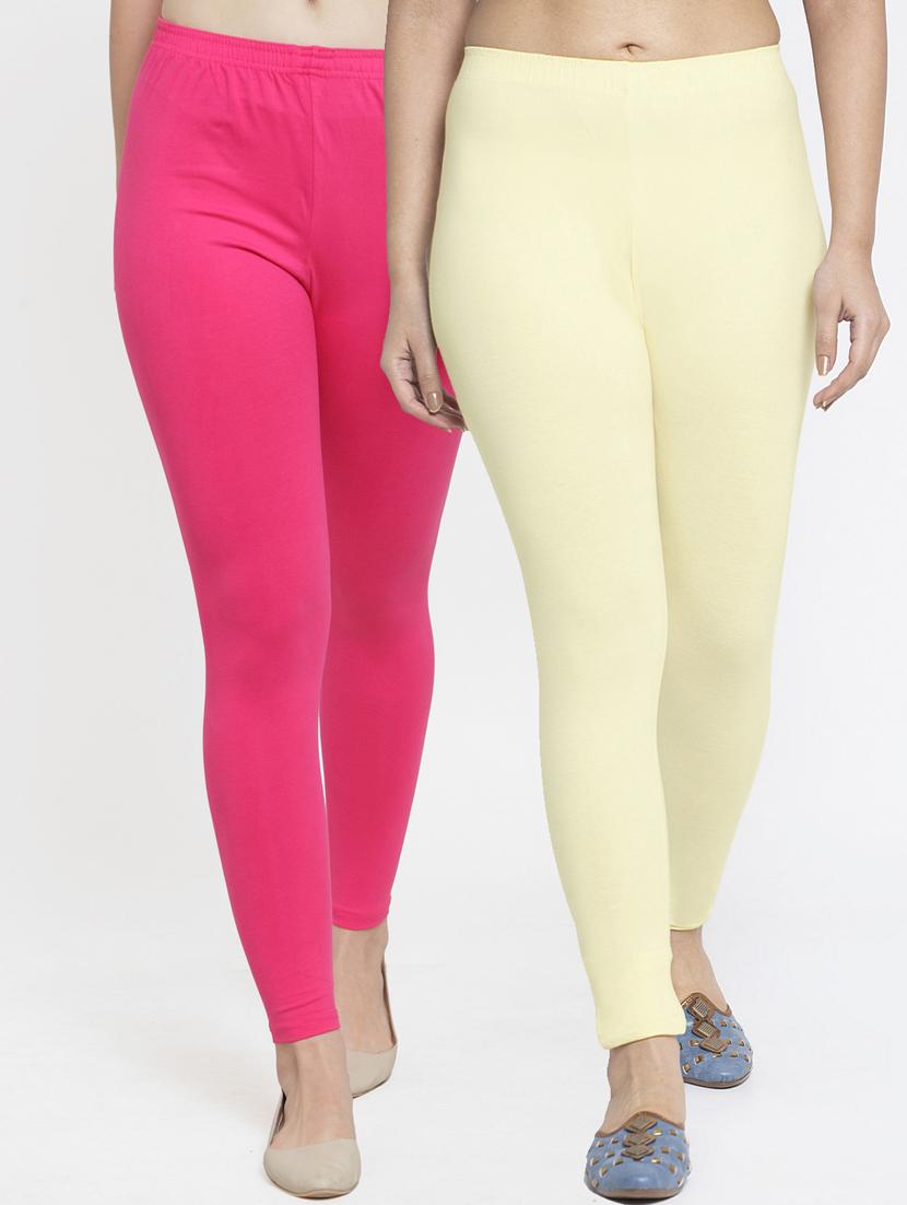 pack of 2 mid rise solid leggings  - 18886125 -  Zoom Image - 0