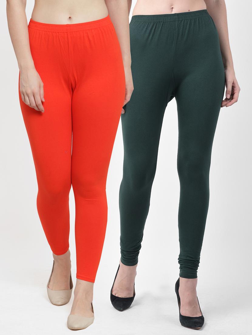 pack of 2 mid rise solid leggings  - 18886133 -  Zoom Image - 0