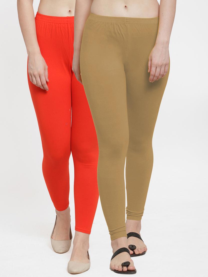 pack of 2 mid rise solid leggings  - 18886142 -  Zoom Image - 0