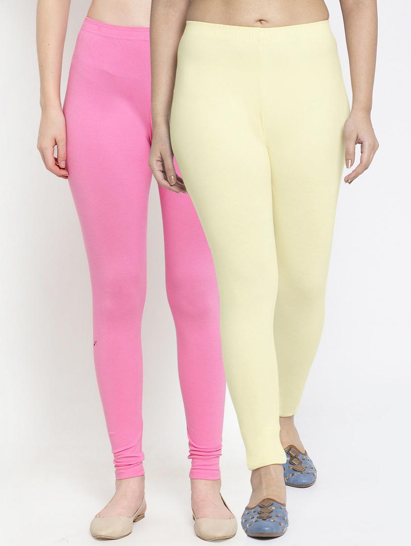 pack of 2 mid rise solid leggings - 18886178 - Zoom Image - 0