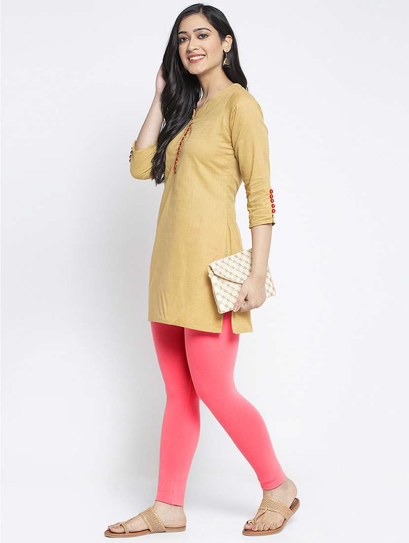 multi colored cotton lycra leggings - 18886287 -  Standard Image - 5