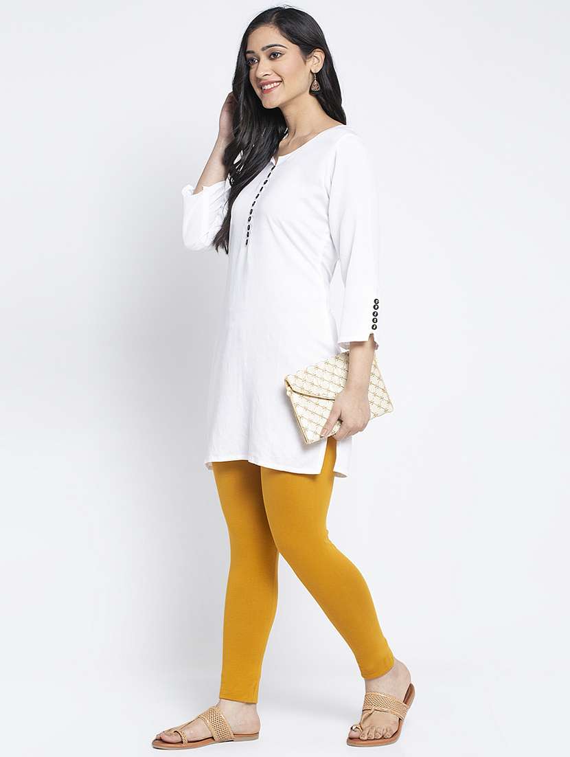 multi colored cotton lycra leggings - 18886296 -  Standard Image - 5