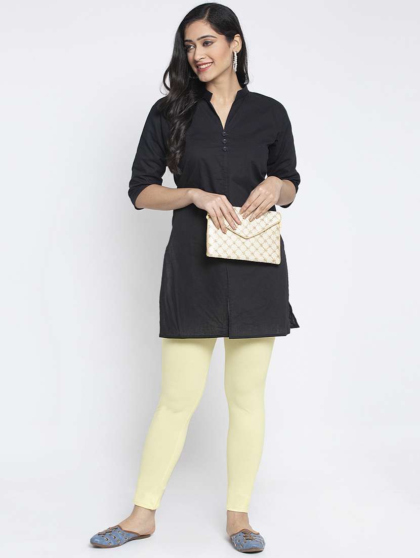 multi colored cotton lycra leggings - 18886310 -  Standard Image - 5