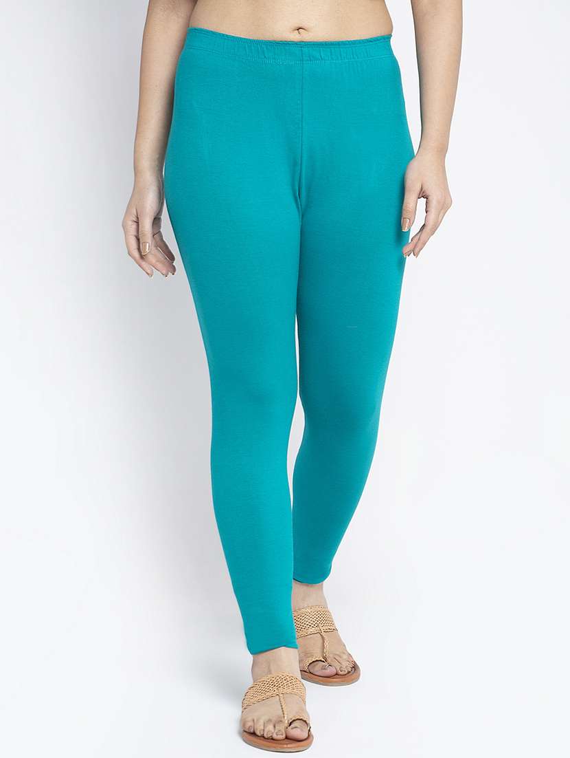 multi colored cotton lycra leggings - 18886315 -  Standard Image - 3