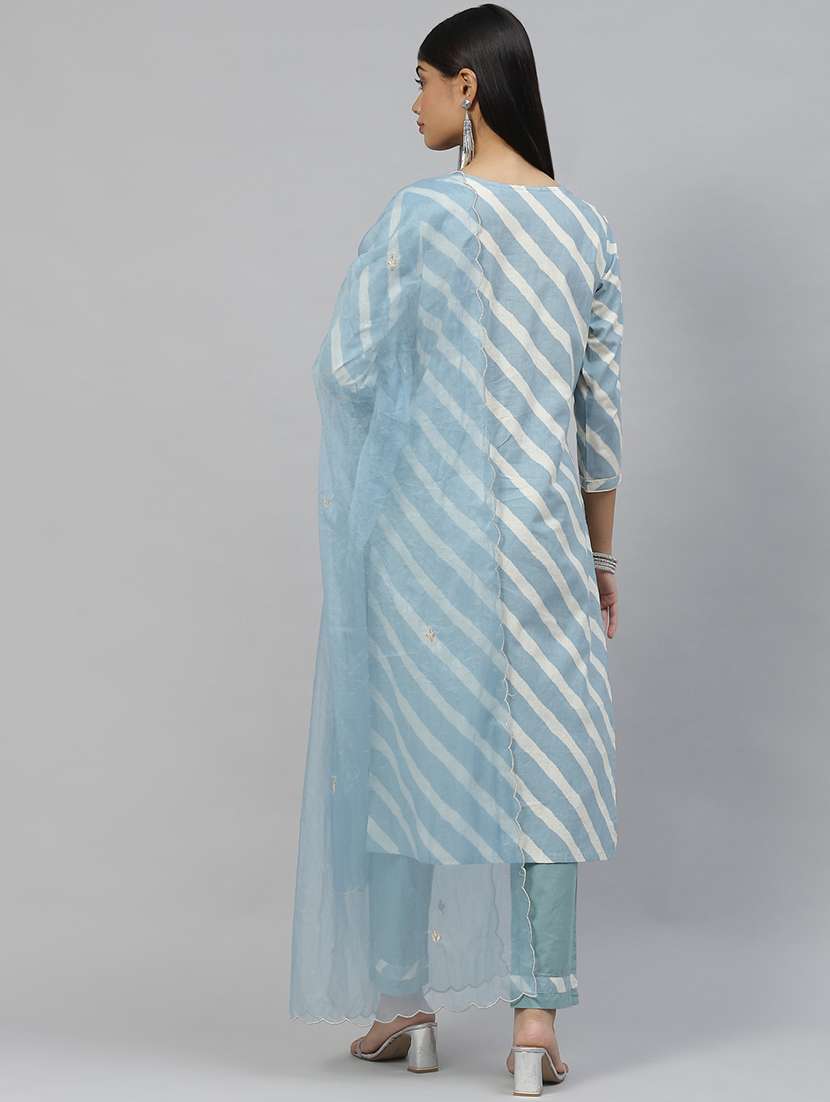 multi coloured embroidered kurta pant set - 18886800 - Standard Image - 3