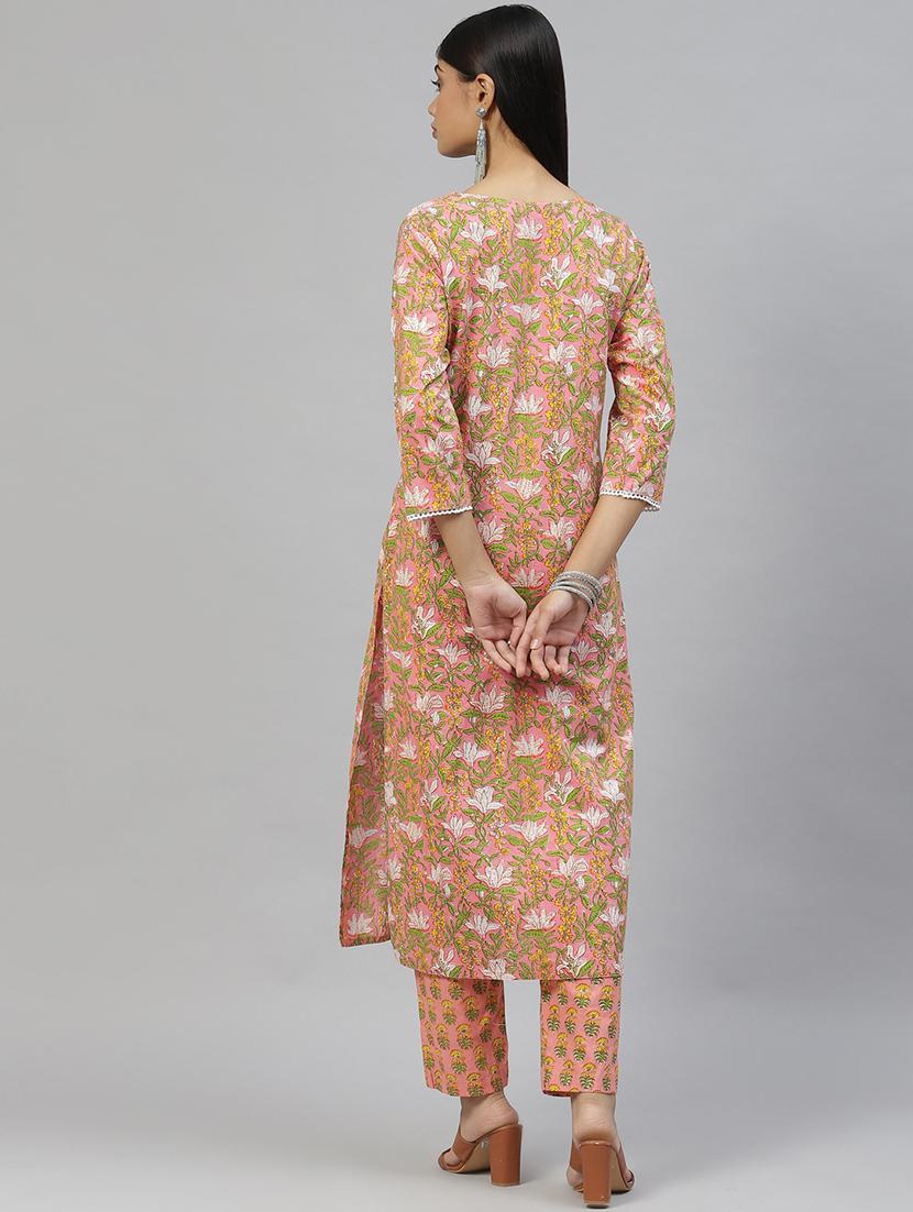 multi coloured printed kurta pant set - 18886802 - Standard Image - 3
