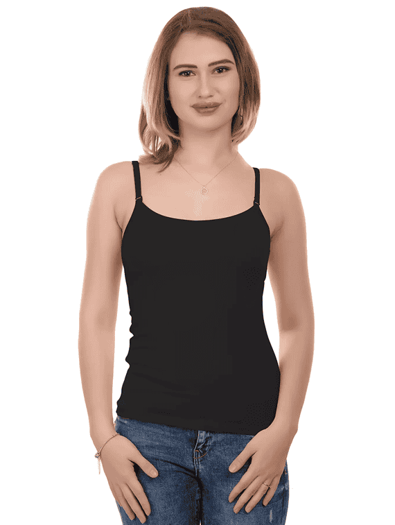 black cotton camisole