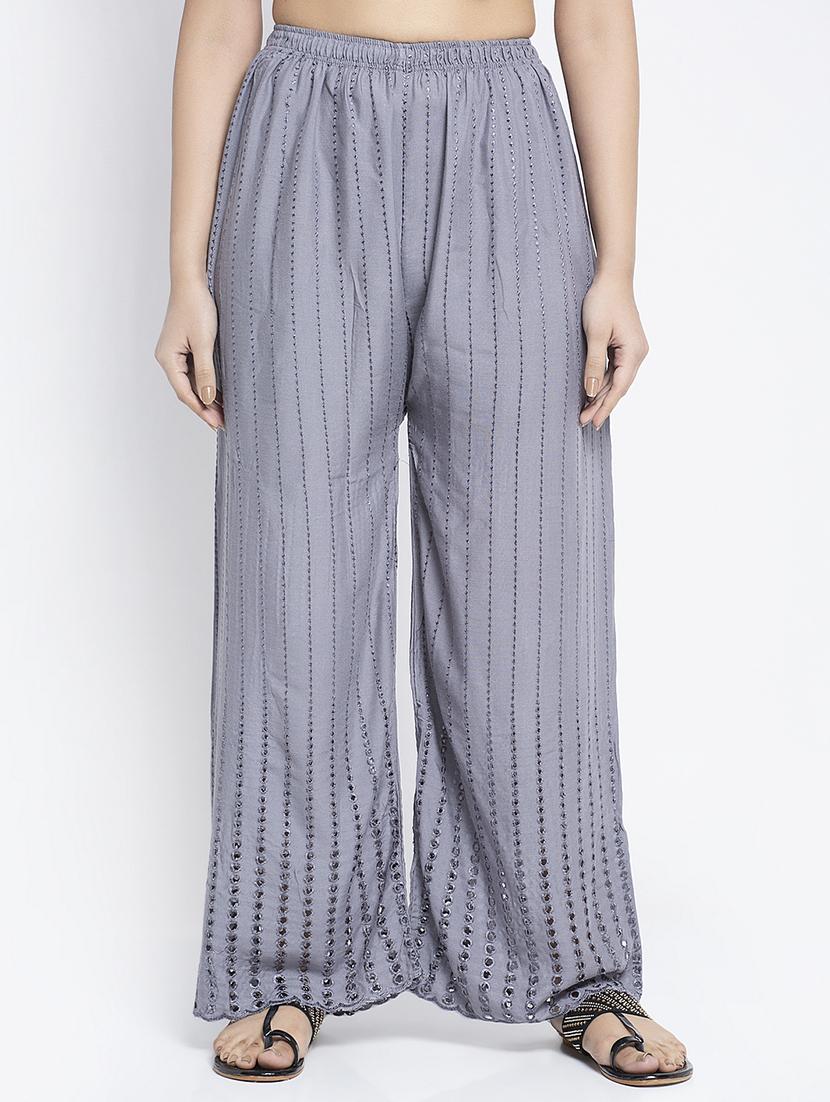 multi colored rayon palazzos - 18893376 - Standard Image - 3