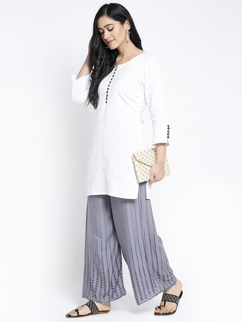 multi colored rayon palazzos - 18893376 - Standard Image - 5