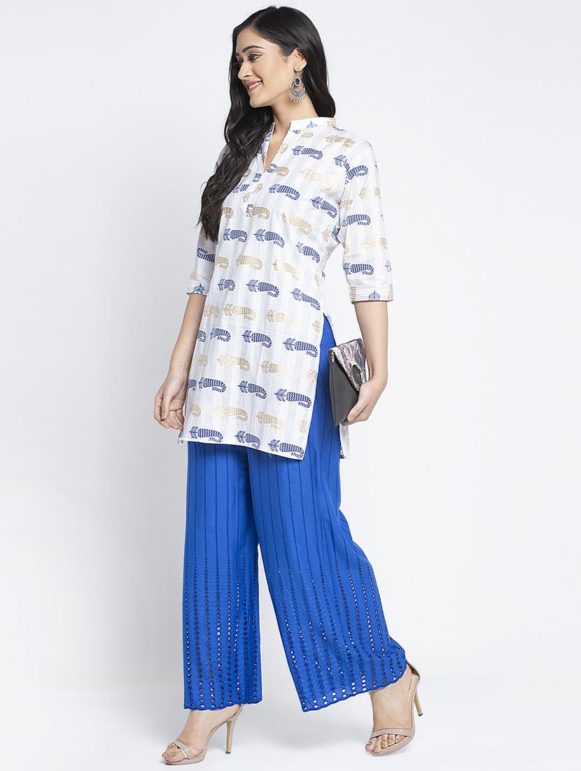 multi colored rayon palazzos - 18893380 - Standard Image - 5