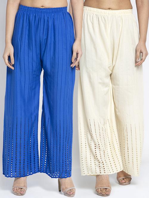 multi colored rayon palazzos - 18893382 -  Standard Image - 0