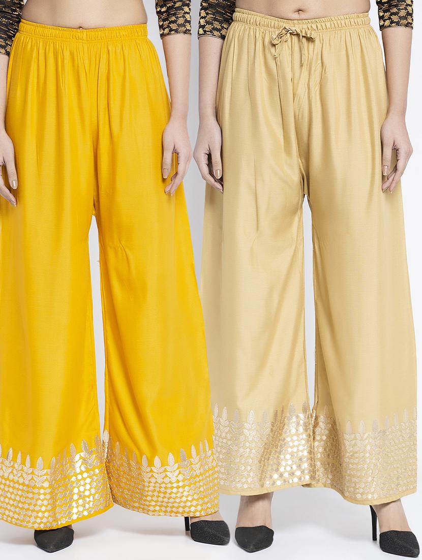 multi colored rayon palazzos - 18893423 - Zoom Image - 0