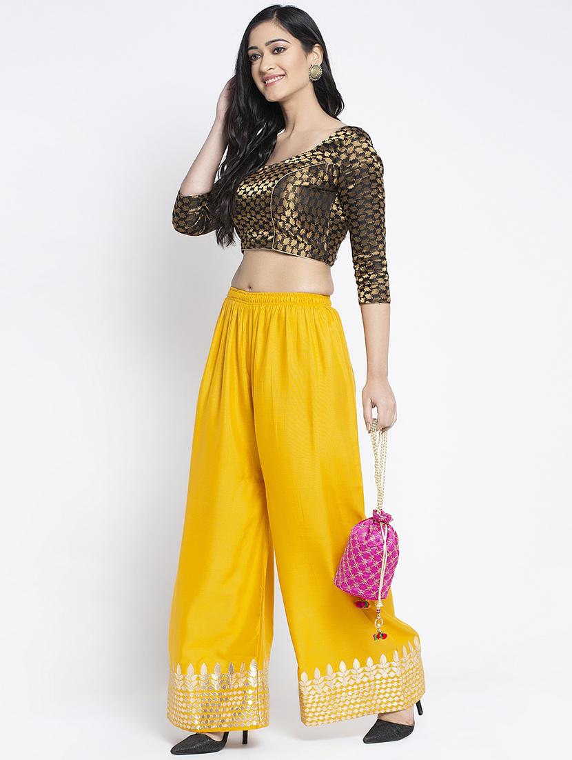 multi colored rayon palazzos - 18893423 - Standard Image - 5