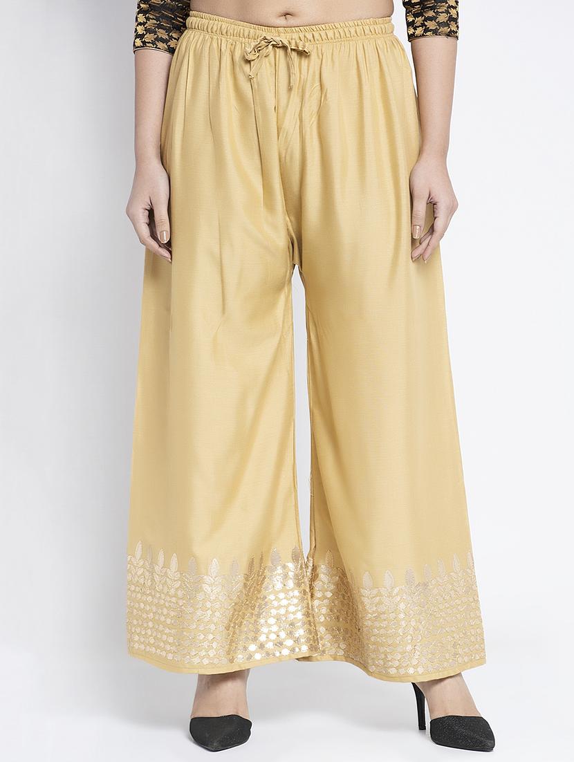 multi colored rayon palazzos - 18893431 - Standard Image - 3