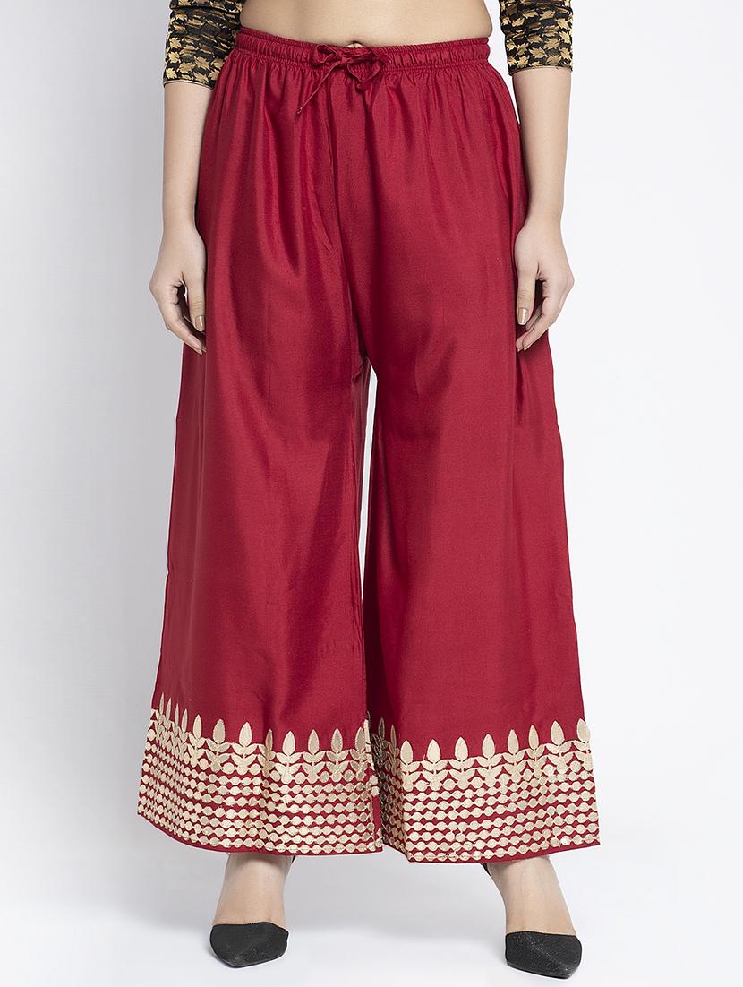 multi colored rayon palazzos - 18893432 - Standard Image - 3