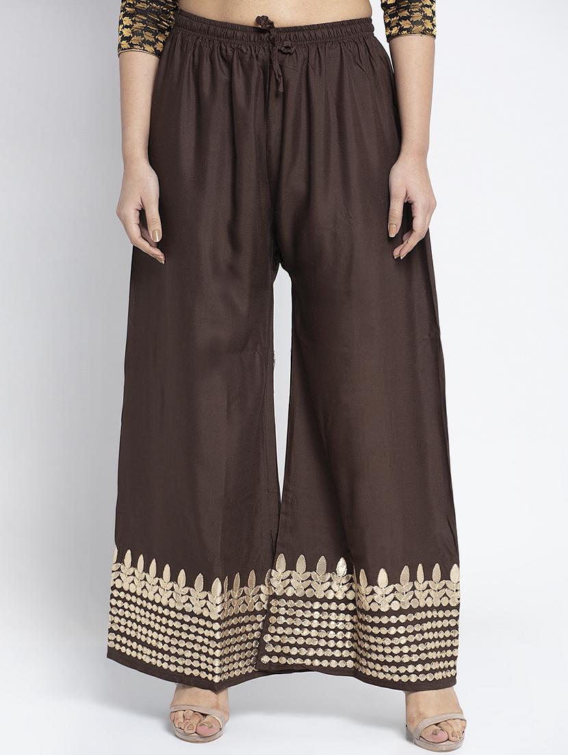 multi colored rayon palazzos - 18893437 - Standard Image - 3