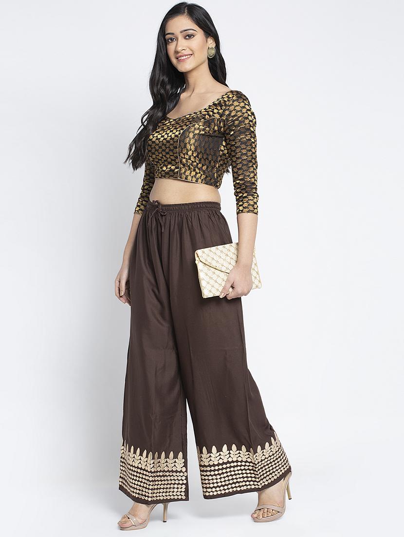 multi colored rayon palazzos - 18893437 - Standard Image - 5