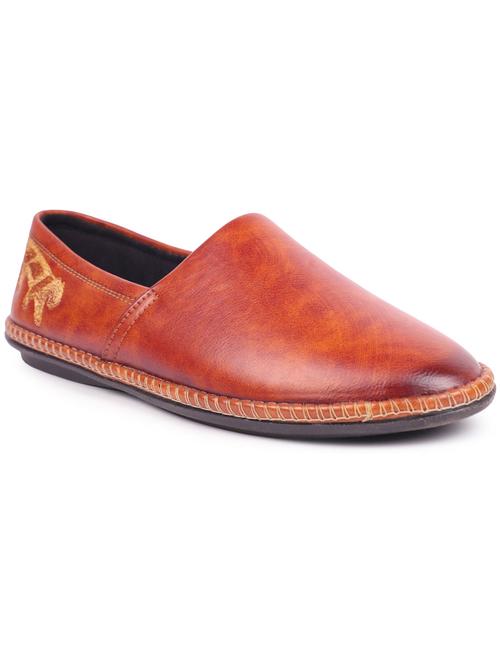 tan synthetic slip on loafers - 18894144 -  Standard Image - 0
