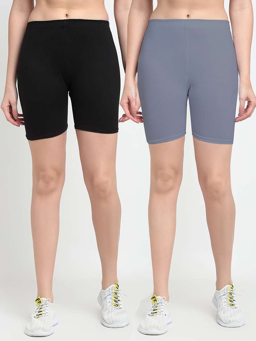 pack of 2 mid rise solid short - 18903756 - Zoom Image - 0