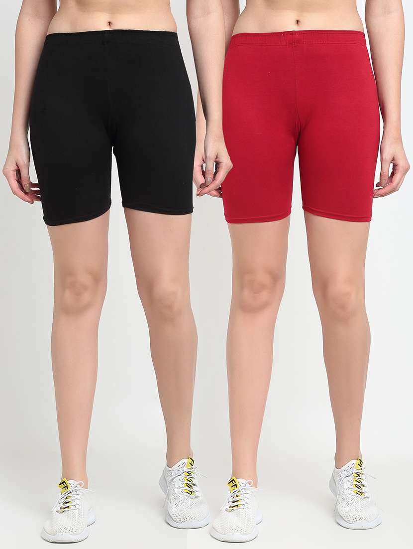 pack of 2 mid rise solid short