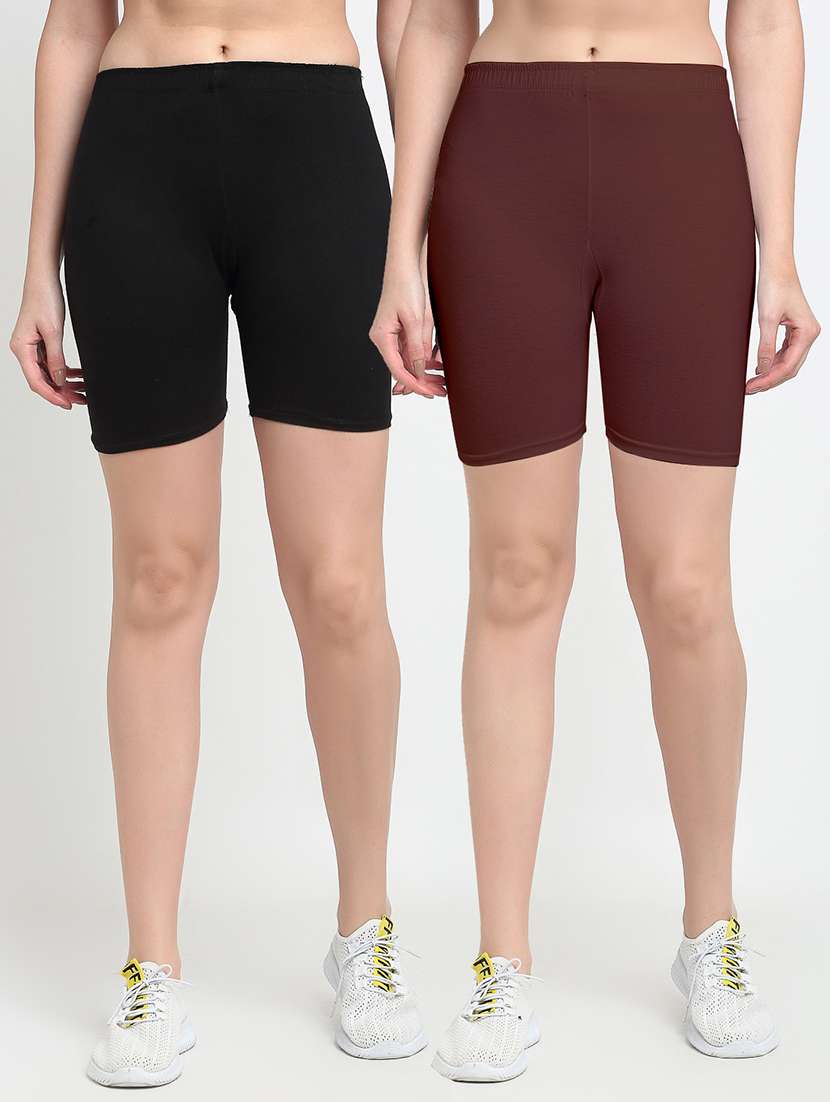 pack of 2 mid rise solid short