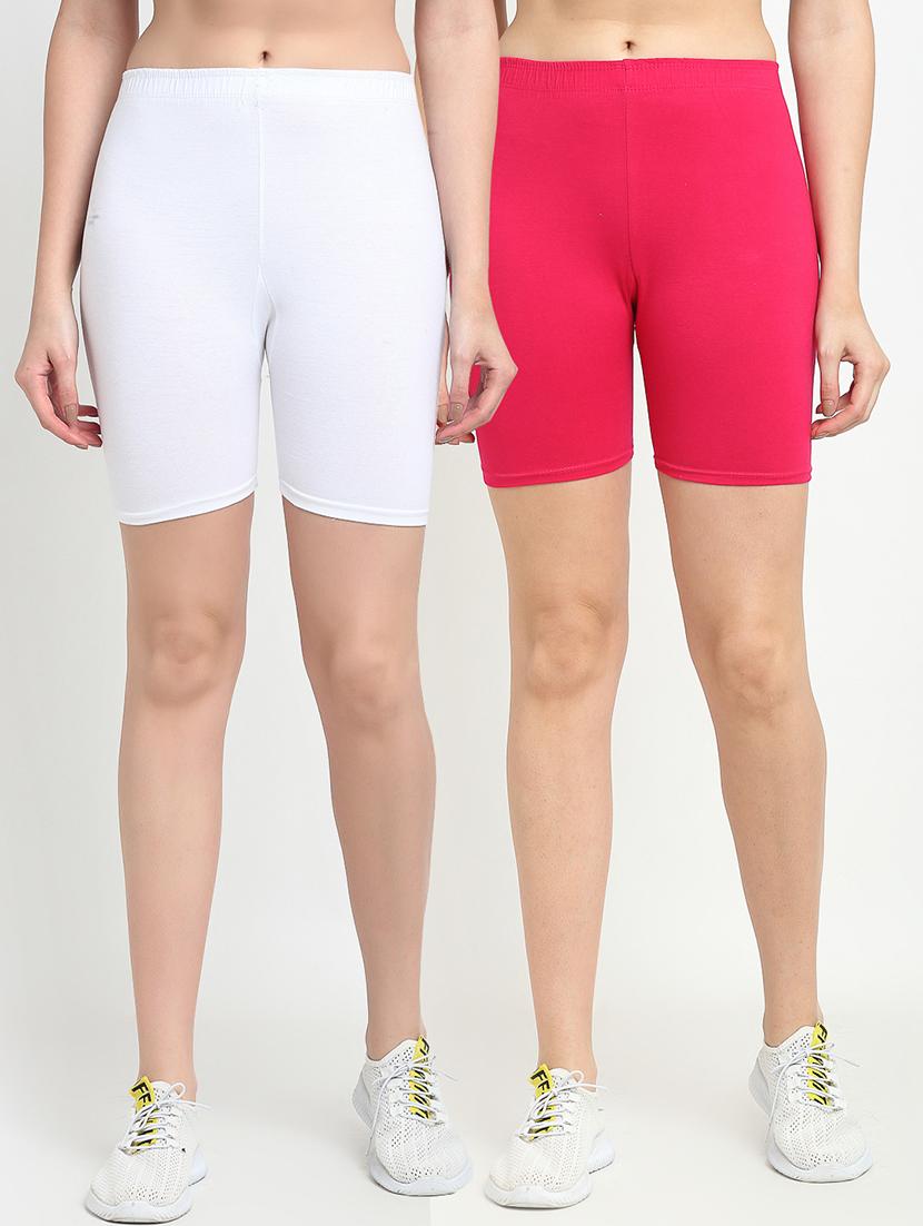 pack of 2 mid rise solid short - 18903766 -  Zoom Image - 0