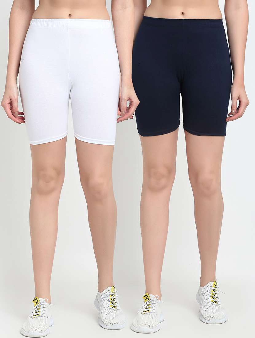 pack of 2 mid rise solid short - 18903769 -  Zoom Image - 0
