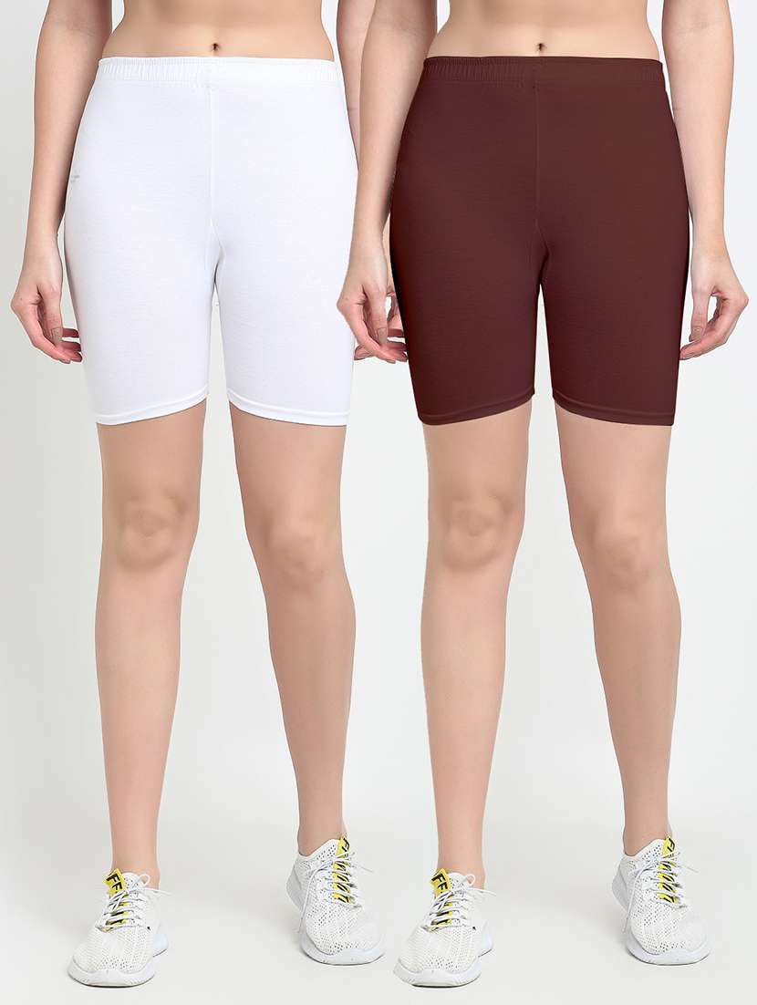 pack of 2 mid rise solid short
