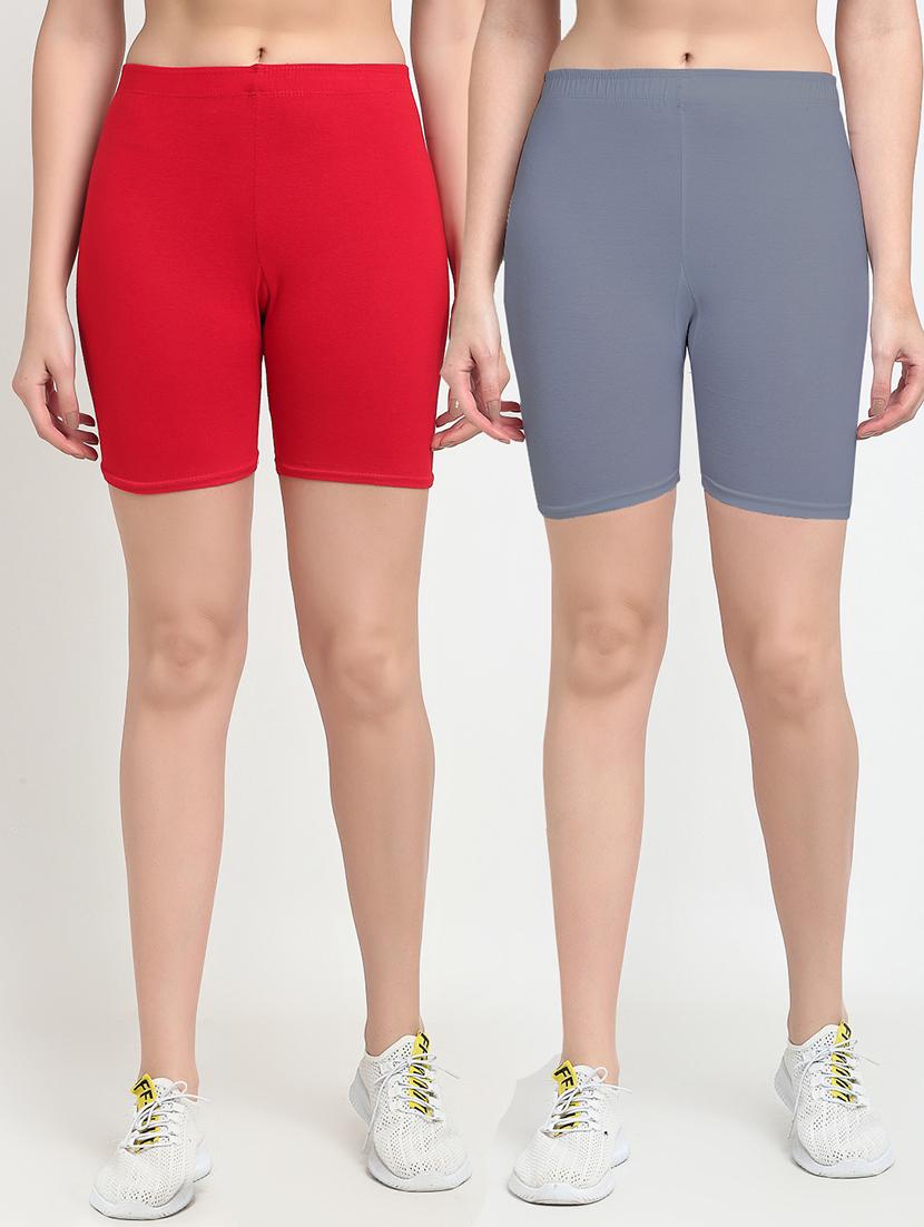 pack of 2 mid rise solid short - 18903773 -  Zoom Image - 0