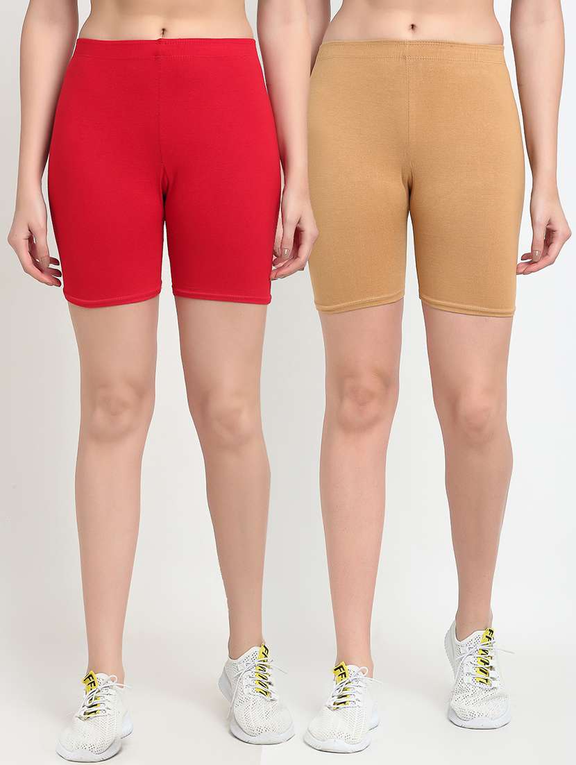 pack of 2 mid rise solid short