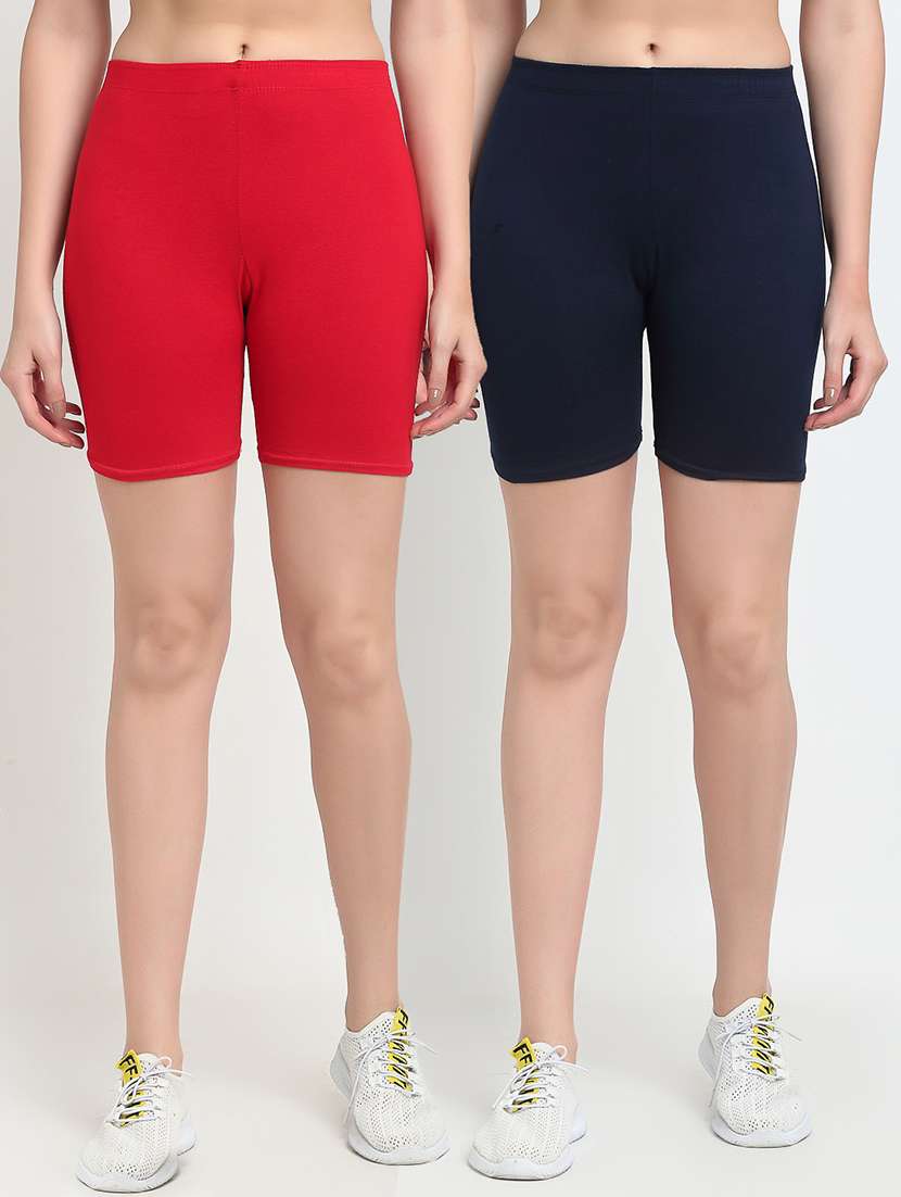 pack of 2 mid rise solid short