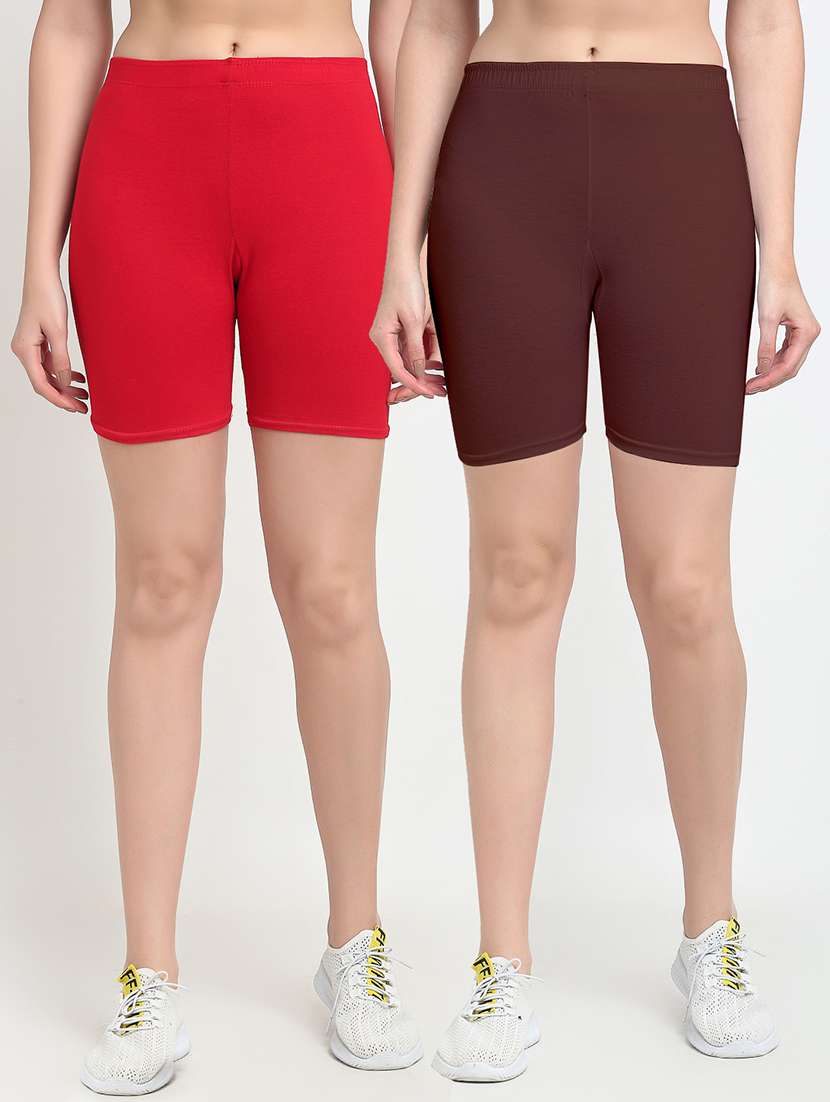 pack of 2 mid rise solid short