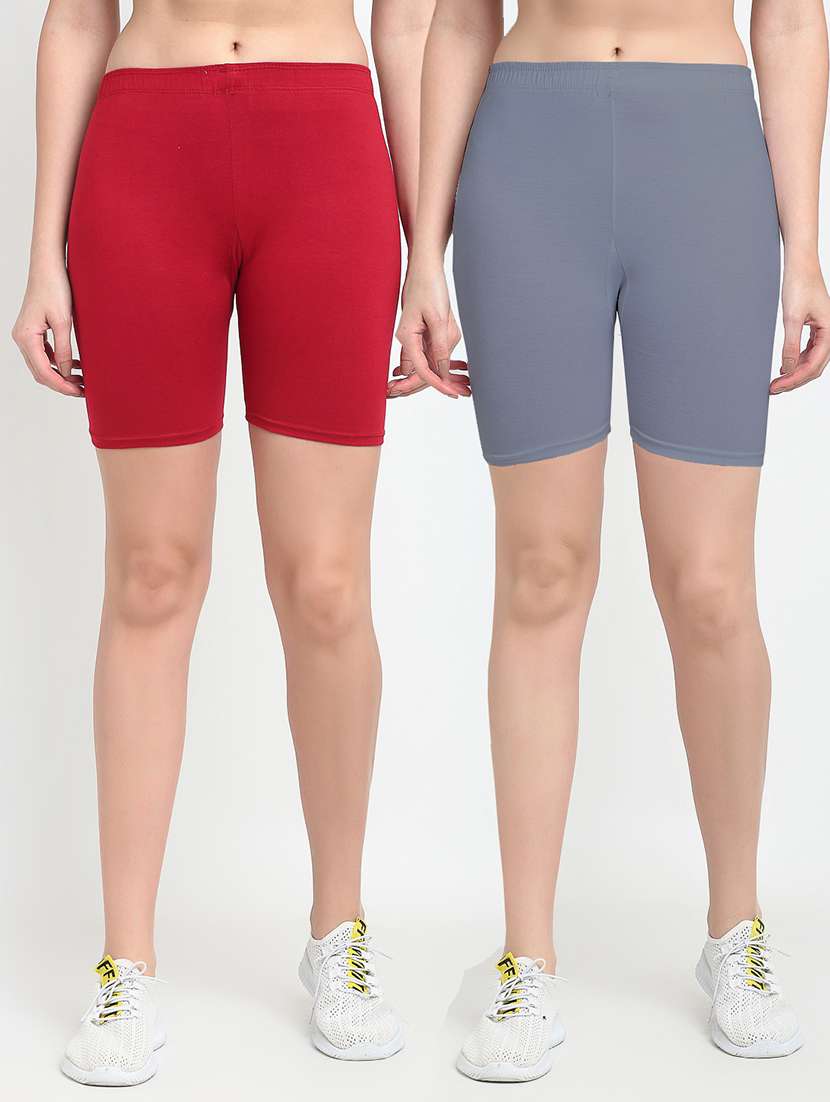 pack of 2 mid rise solid short